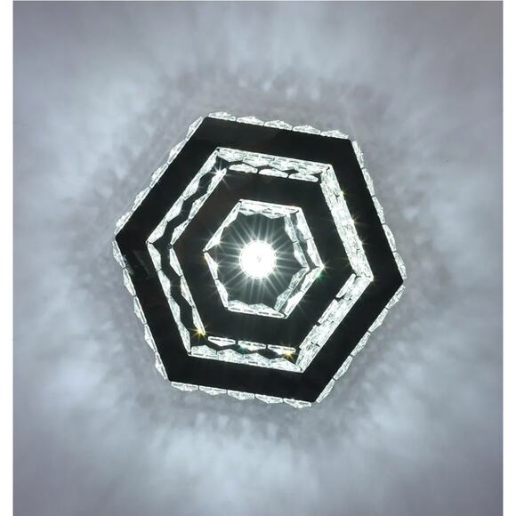 Modern Crystal Ceiling Light Semi Flush Mount Chandelier 11"x11" by CXGLEAMING - Picture 2 of 8